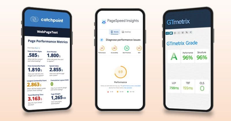 Page speed tests