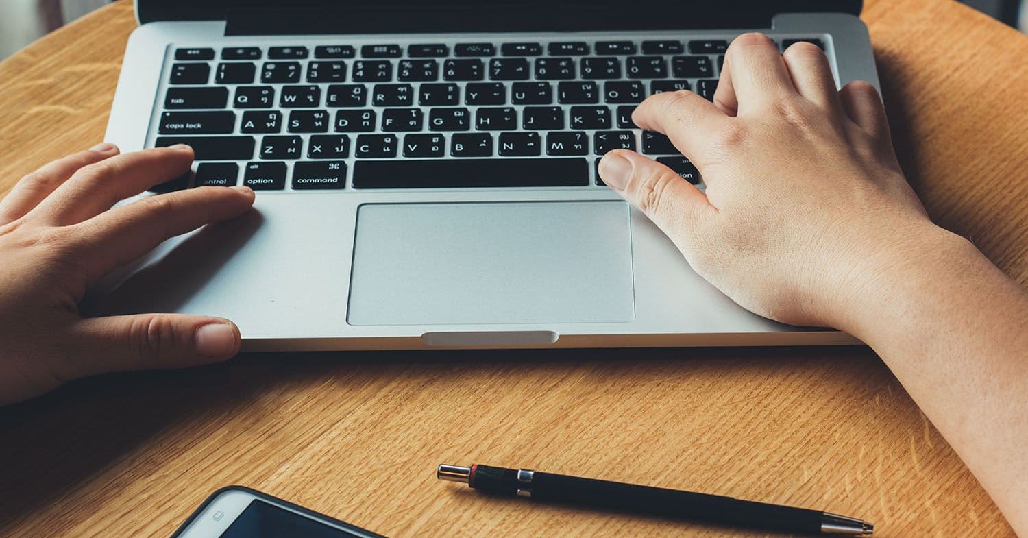 Typing on Macbook