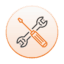 Screwdriver and wrench to simplify maintenance